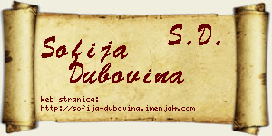 Sofija Dubovina vizit kartica